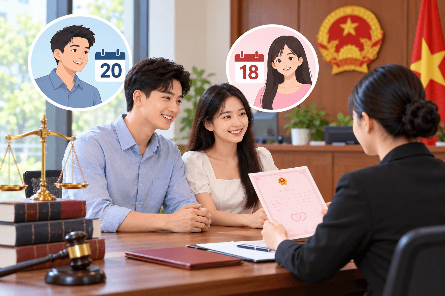 Độ tuổi đăng ký kết hôn theo quy định hiện hành