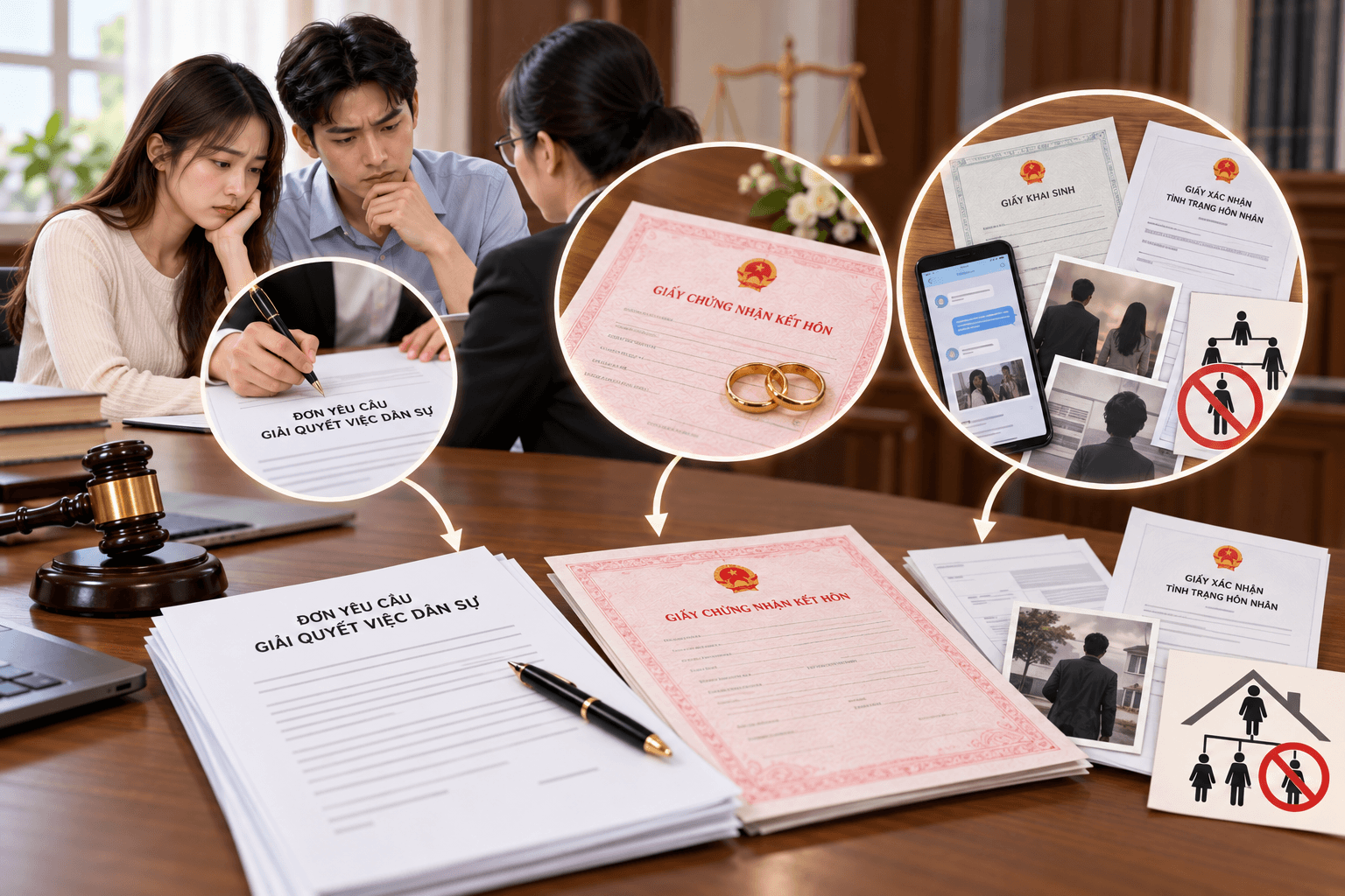 Hồ sơ yêu cầu hủy kết hôn trái pháp luật gồm những gì?