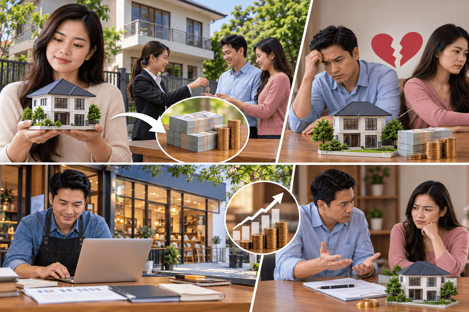 Hoa lợi, lợi tức từ tài sản thừa kế riêng có phải chia khi ly hôn?