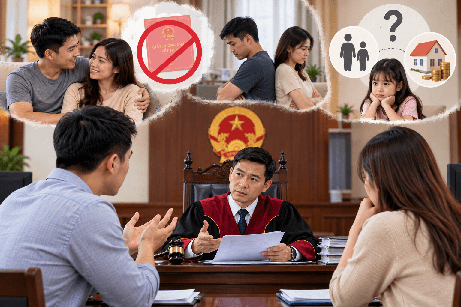 Không đăng ký kết hôn thì có được yêu cầu ly hôn không?