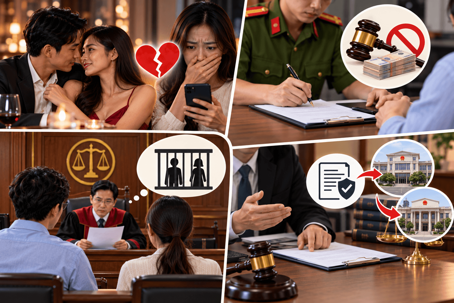 Thủ tục ly hôn khi vợ hoặc chồng ngoại tình