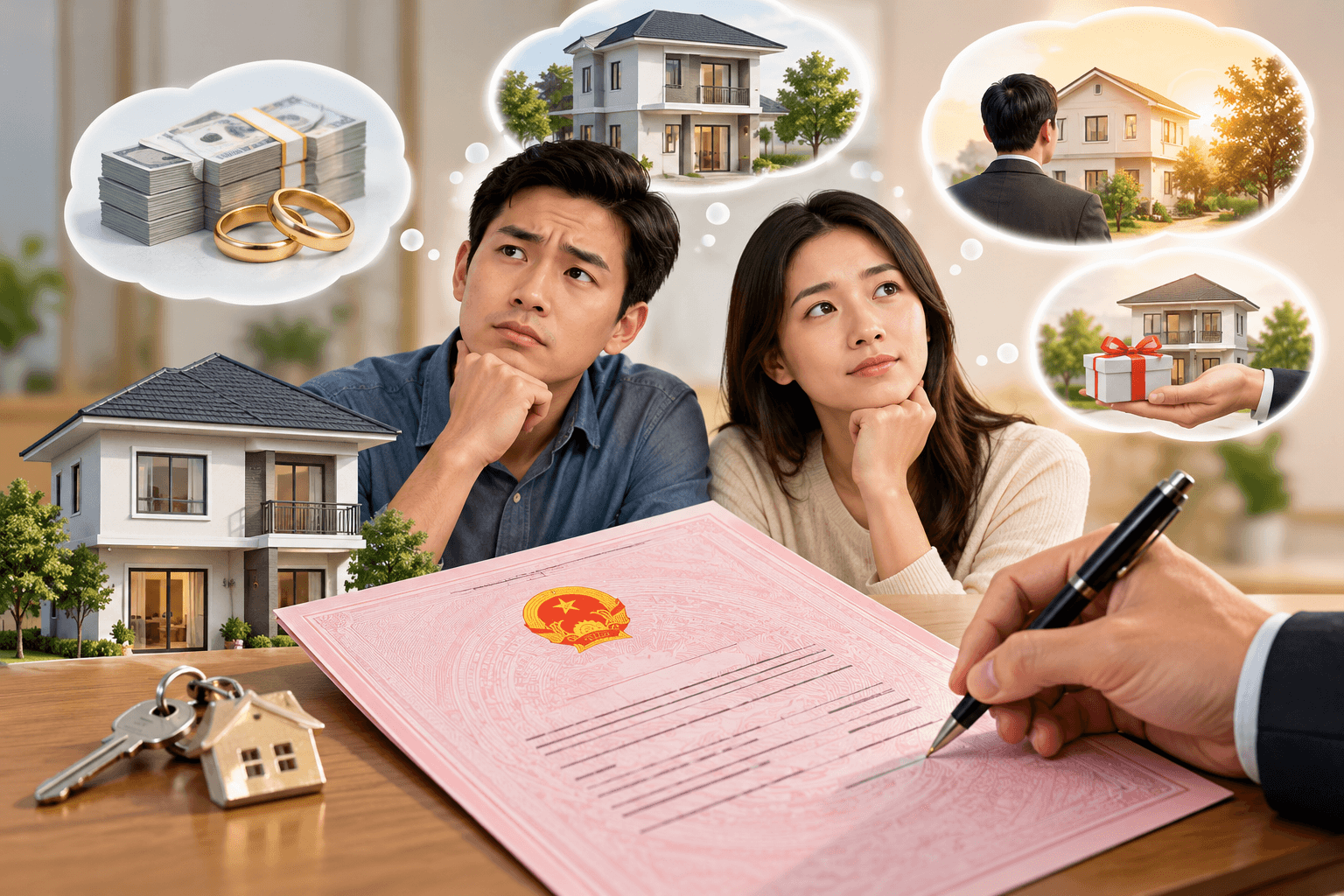 Nhà đất đứng tên một người có mặc nhiên là tài sản riêng không?