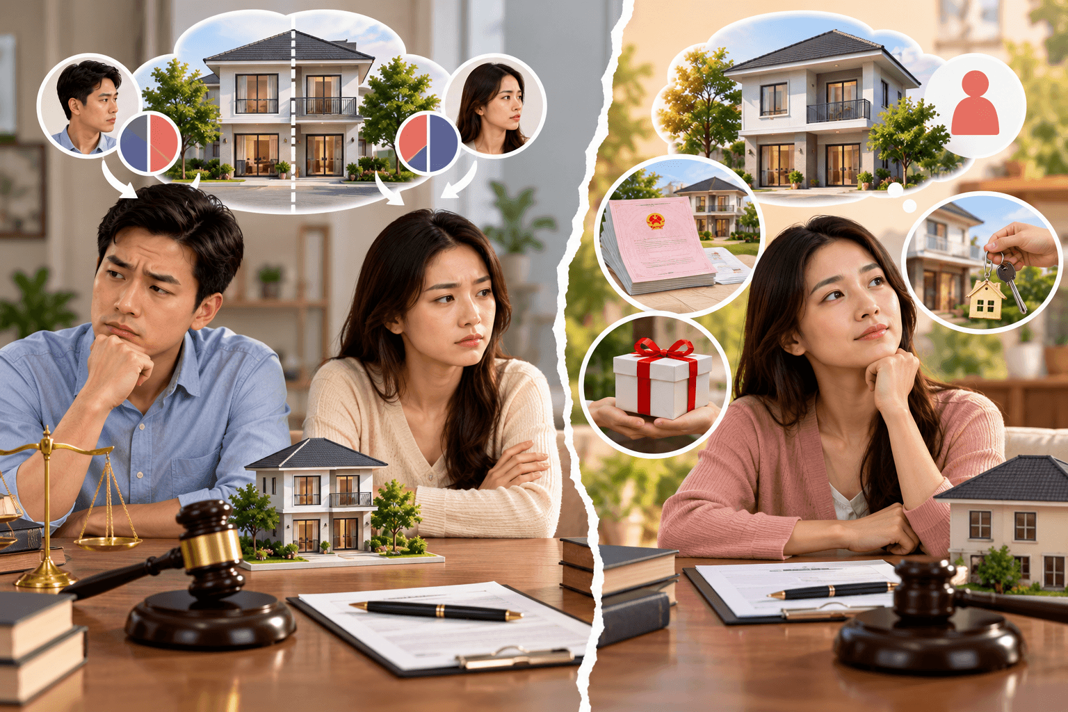 Nhà đất đứng tên một người có phải chia khi ly hôn không?