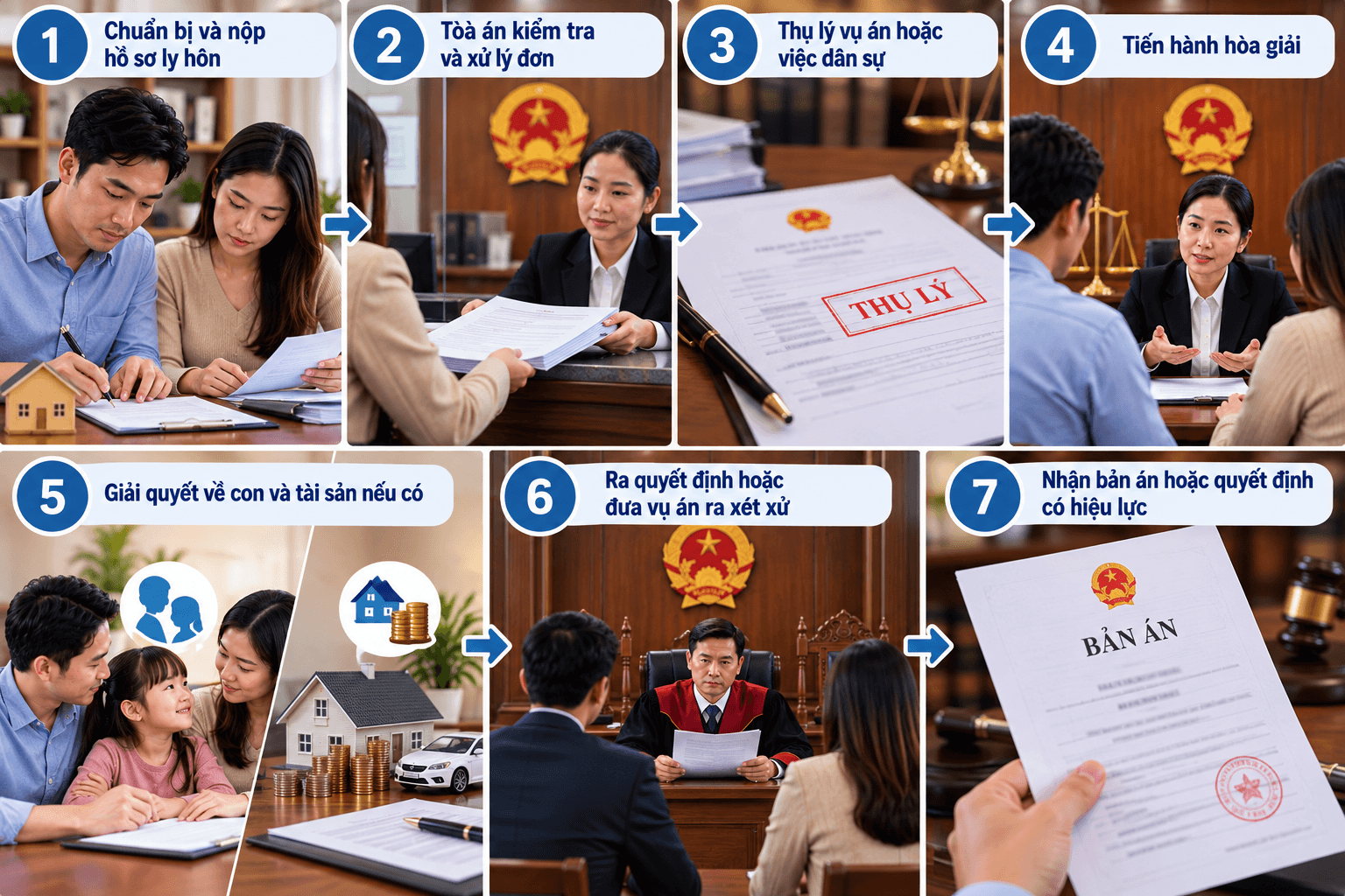 Tòa án giải quyết ly hôn theo quy trình nào? Các bước cần biết