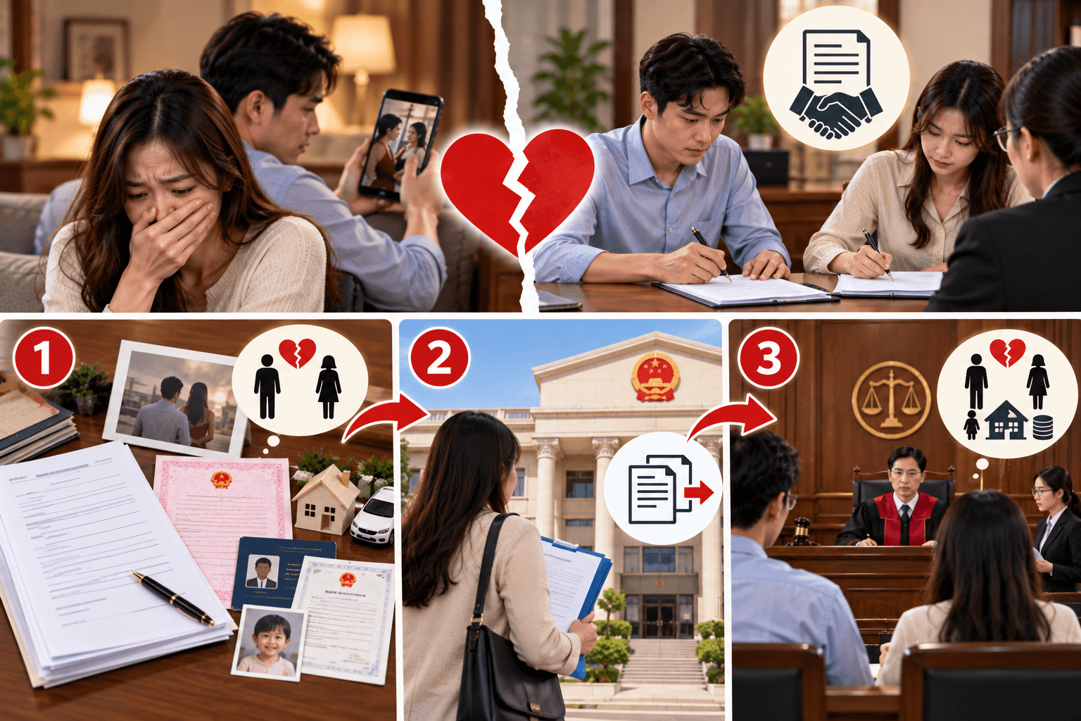 Thủ tục ly hôn khi vợ hoặc chồng ngoại tình